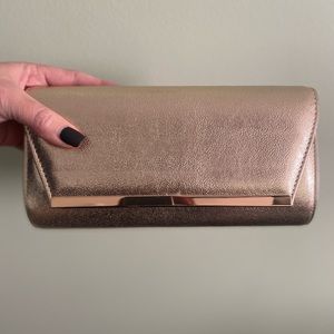 Rose gold clutch perfect for wedding